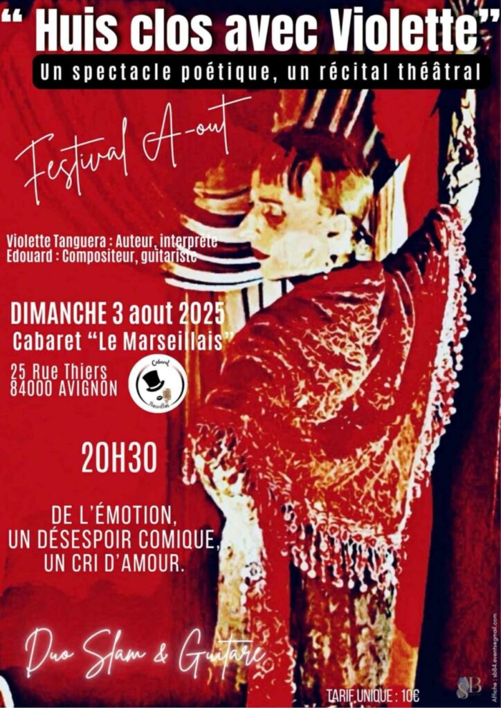 Un rendez-vous spirituel avec Violette Tanguera et Edouard, cela ne se refuse pas! Festival Août Avignon 2025